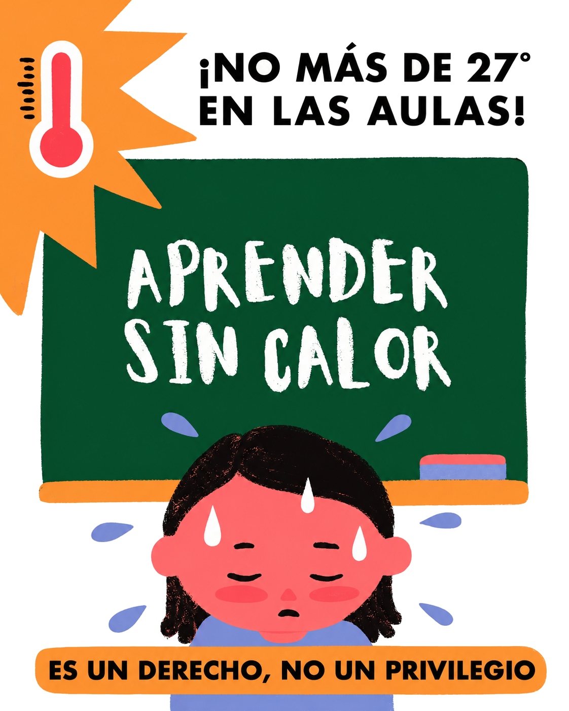 Aprender Sin Calor. No más de 27 grados en las aulas.